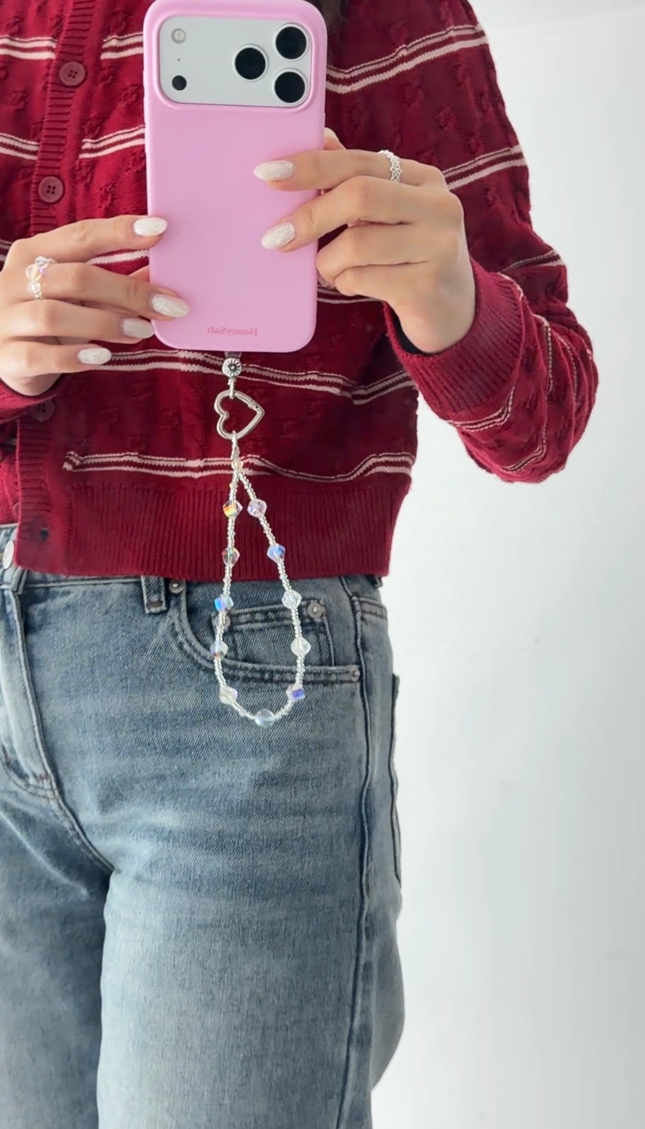 Swarovski crystal phone charm