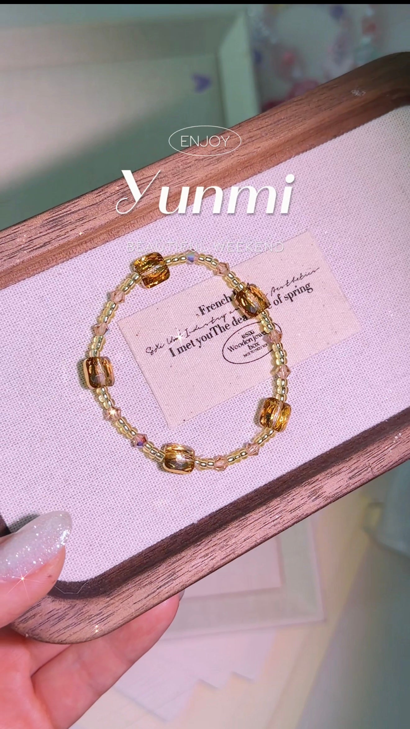 Swarovski Gold Rich crystal bracelet & ring