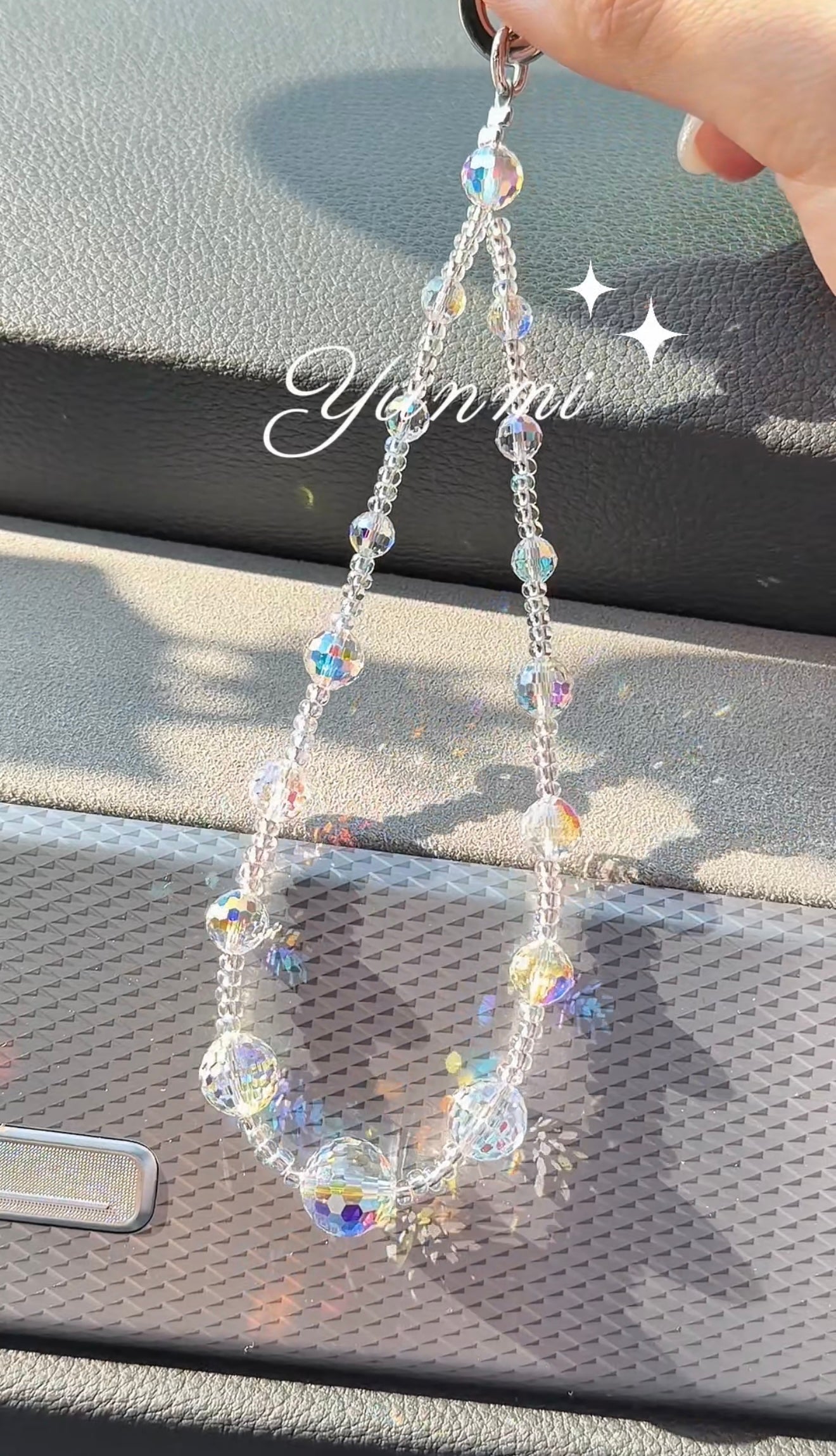 Swarovski crystal phone charm