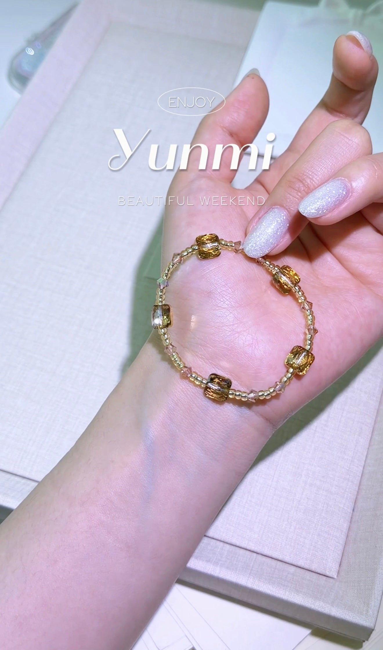 Swarovski Gold Rich crystal bracelet & ring