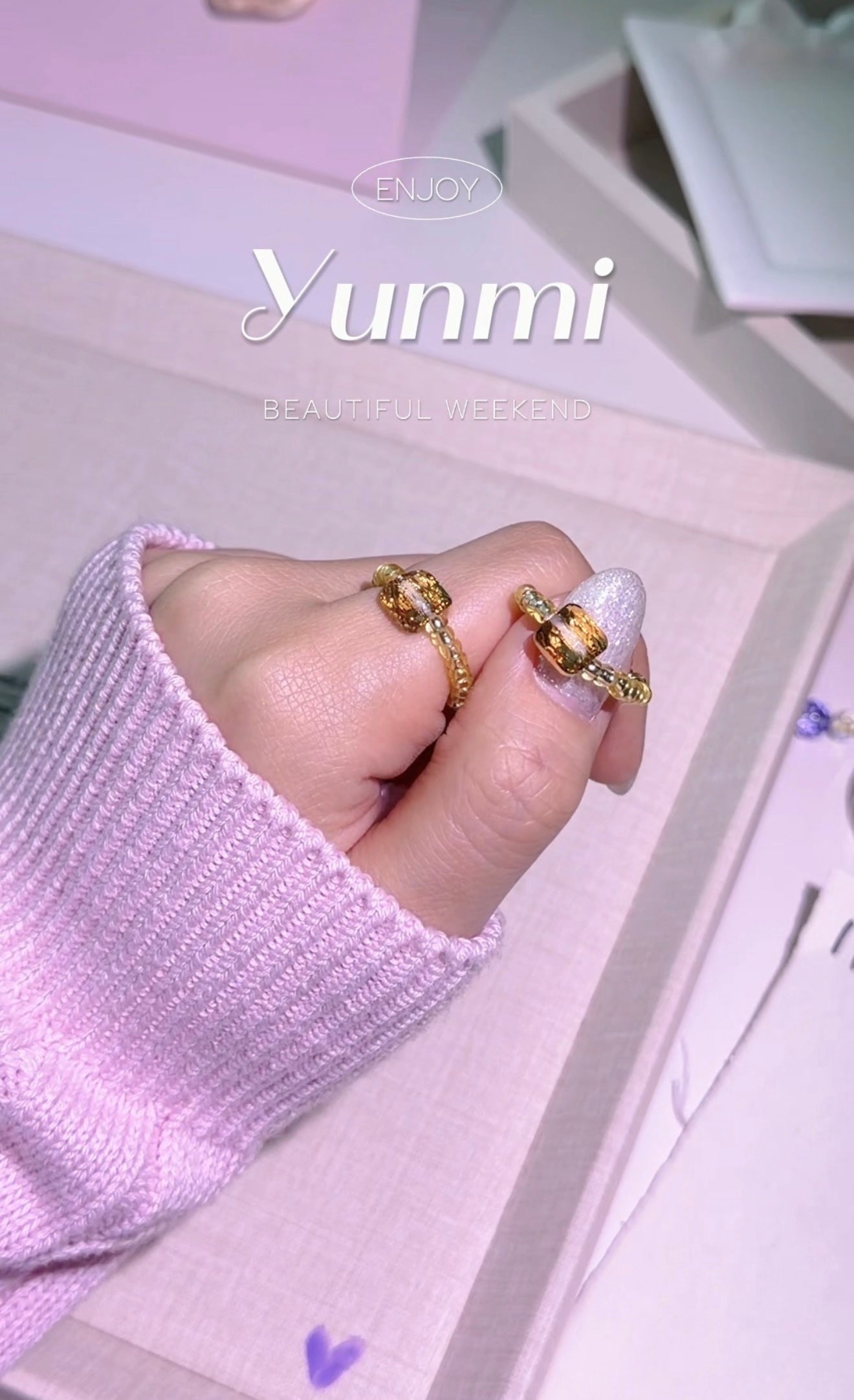 Swarovski Gold Rich crystal bracelet & ring