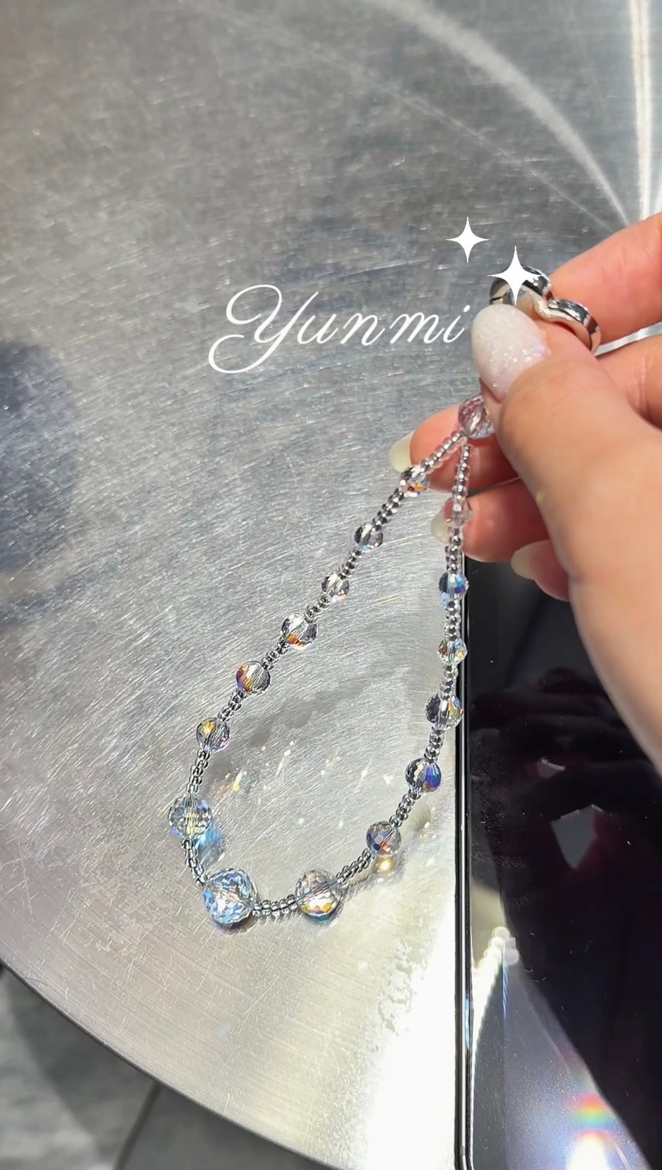 Swarovski crystal phone charm
